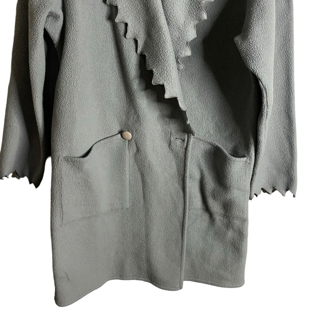 Linda Lundstrom Women's Vintage Blue Knit Evening Coat - Picture 3 of 9
